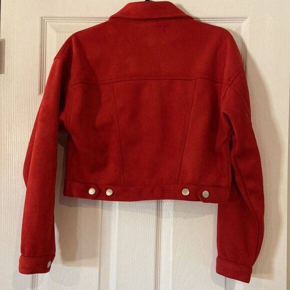 Forever 21 faux suede orange crop jacket - Picture 5 of 5